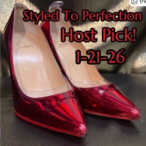 Christian Louboutin Red Stiletto Heels Size 38.5 / 8.5 👠